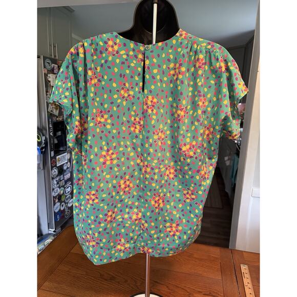 Vintage Impressions Of California Polkadot Blouse Sz 12 Funky Retro 1980s - Picture 3 of 7